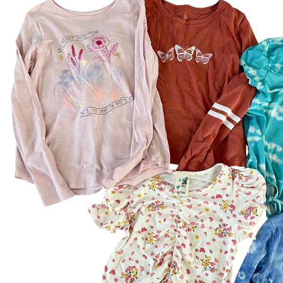 14 pc Girls Size 10/12 Spring Clothing Lot 8 Shirts 3 Jeans 3 Bottoms - Picture 5 of 6